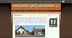 Desktop Screenshot of hasznaltnyilaszarok.hu